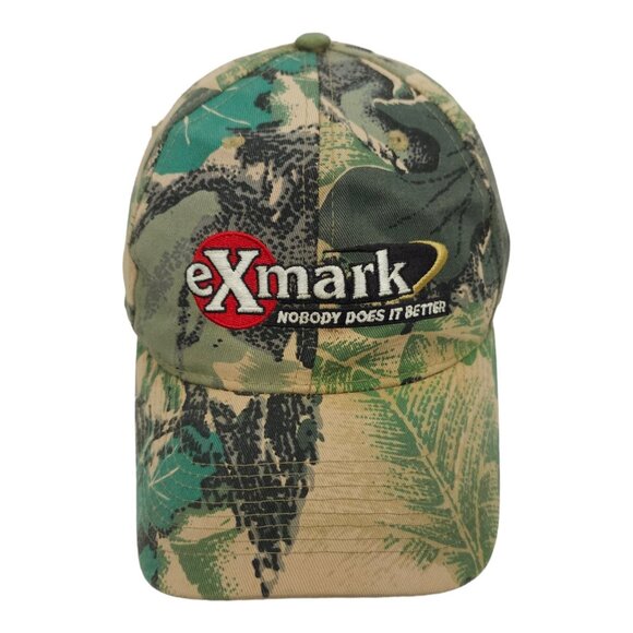 Exmark Mowers Logo Embroidered Camo Snapback Cap Trucker Hunter Ball Hat - Picture 1 of 12